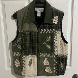 Green leafy vest